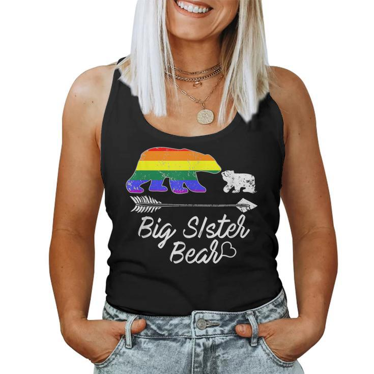 Big Sister Bear Lgbt T Rainbow Pride Gay Lesbian Women Tank Top