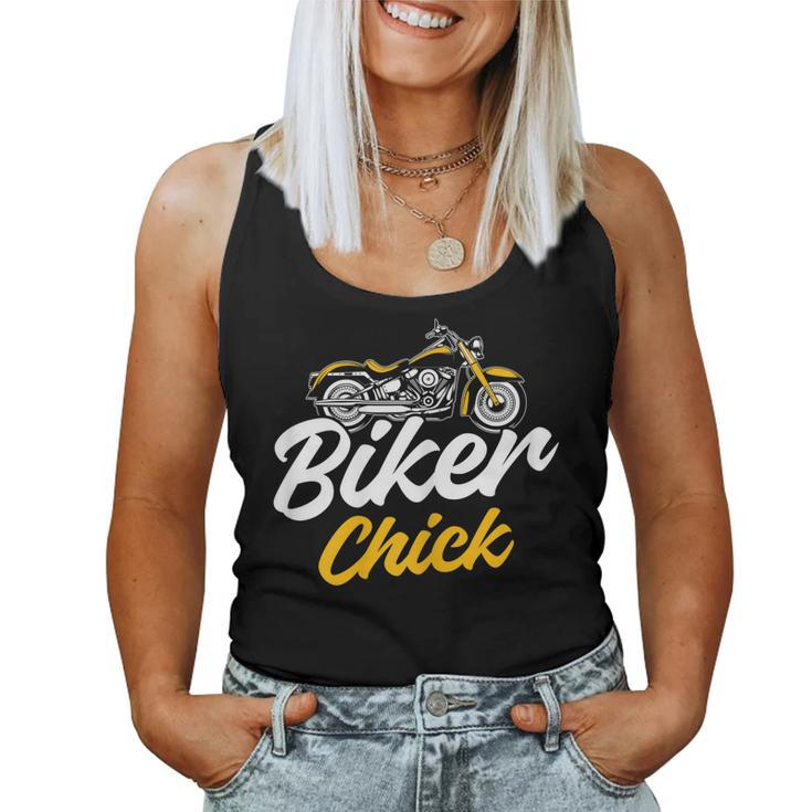 Biker Chick Cyclist Girls Motorcycle Rider Women Tank Top