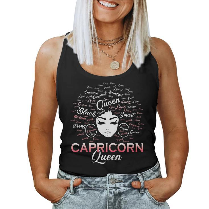 Black Women Capricorn Queen January Birthday Women Tank Top