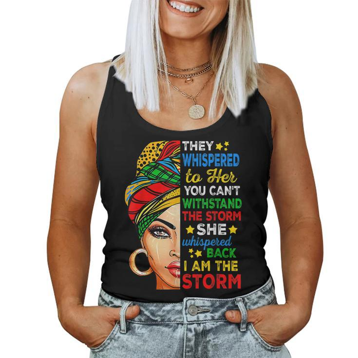 Black History Month African Woman Afro I Am The Storm Women  V2 Women Tank Top Basic Casual Daily Weekend Graphic