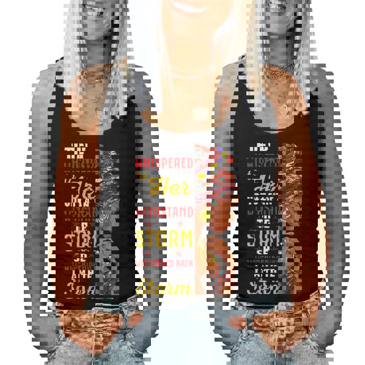 Black History Month African Woman Afro I Am The Storm Women  Women Tank Top Basic Casual Daily Weekend Graphic