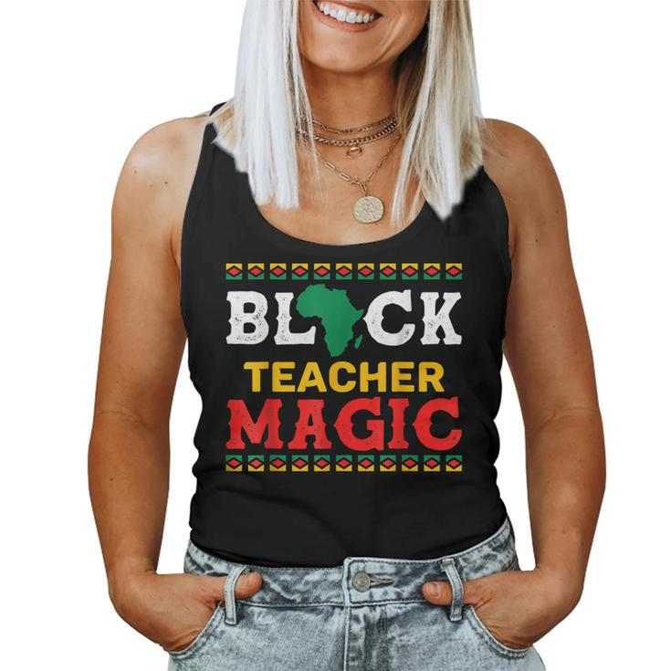 Black Teacher Magic African American Black History Pride  V2 Women Tank Top Basic Casual Daily Weekend Graphic