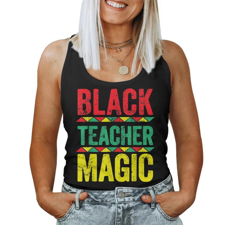 Black Teacher Magic  Teacher Black History Month  V4 Women Tank Top Basic Casual Daily Weekend Graphic