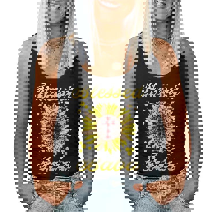 Blessed Baba Cross Sunflower Mother Day Women Tank Top Basic Casual Daily Weekend Graphic