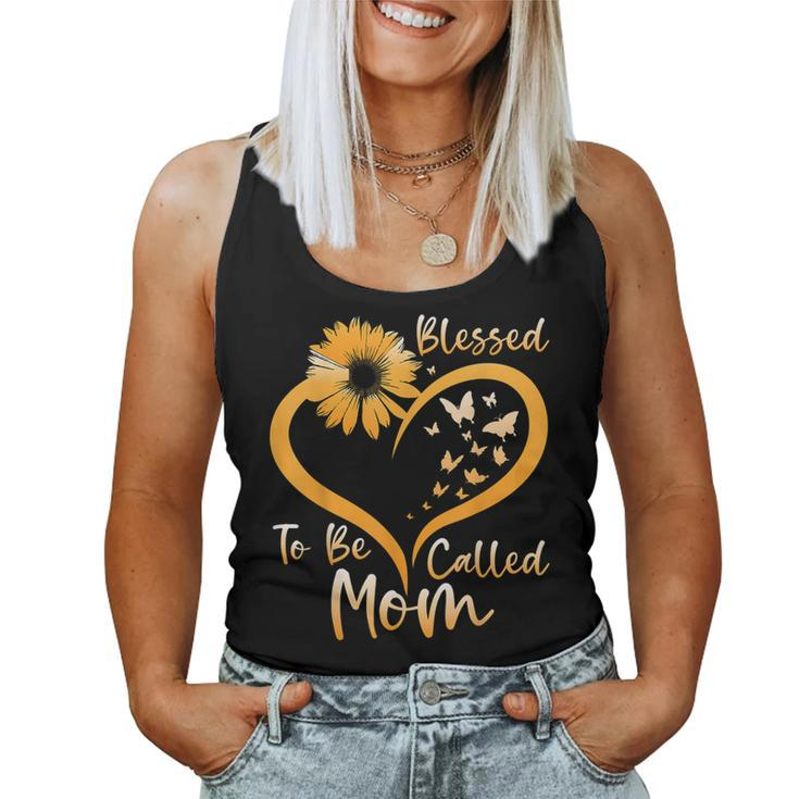 Blessed To Be Called Mom Cute 2023 Sunflower Women Tank Top
