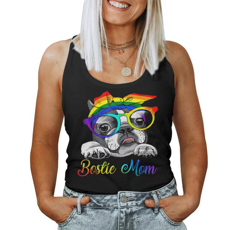 Bostie Mom For Lgbt Pride Boston Terrier Dogs Lovers Women Tank Top