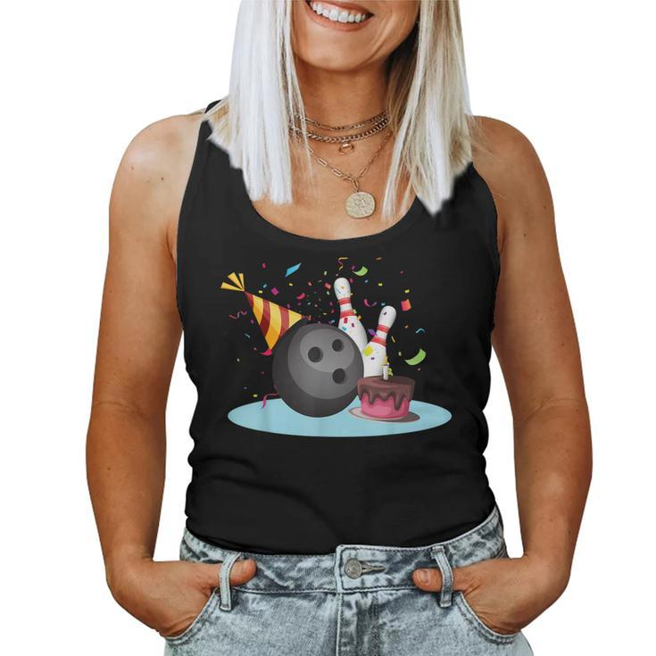 Bowling Birthday Party Bowling Party Happy Birthday Bowling Women Tank Top