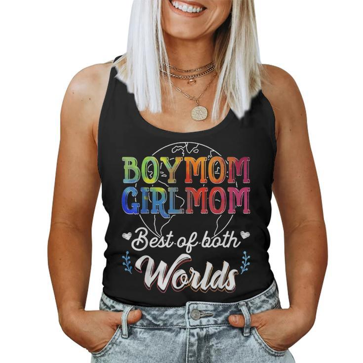 Boy Mom Girl Mom Best Of Both Worlds V2 Women Tank Top Basic Casual Daily Weekend Graphic