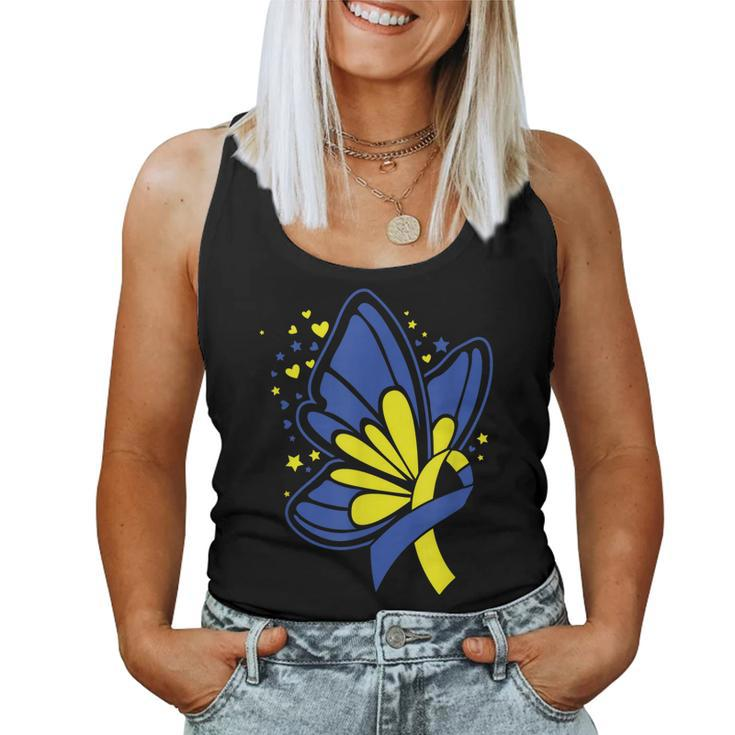 Butterfly T21 World Down Syndrome Awareness Day Women Women Tank Top