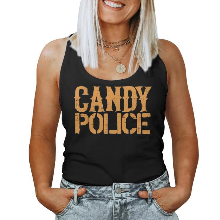 Candy Police  Funny Halloween Costume Parents Mom Dad Women Tank Top Basic Casual Daily Weekend Graphic
