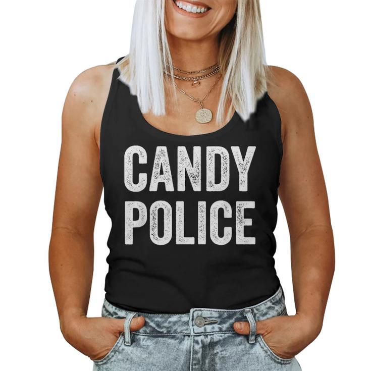 Candy Police Mom Dad Parents Costume For Halloween Women Tank Top Basic Casual Daily Weekend Graphic