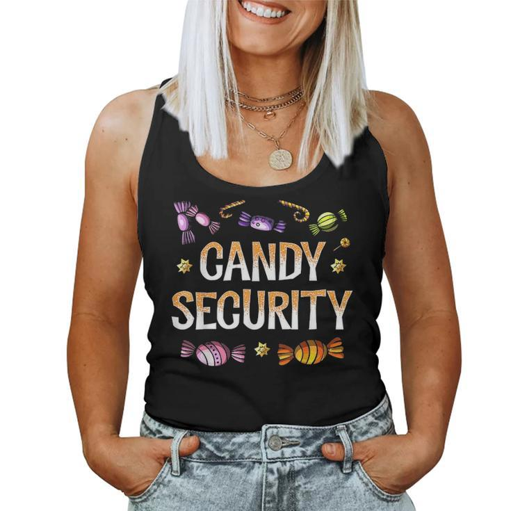 Candy Security  Funny Parents Halloween Costume Mom Dad Women Tank Top Basic Casual Daily Weekend Graphic