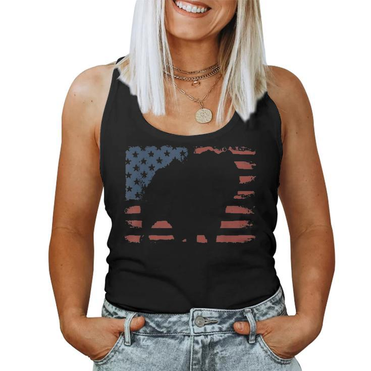 Chow Chow Mom American Flag T Puppy Dog Dad Father Gift Women Tank Top Basic Casual Daily Weekend Graphic
