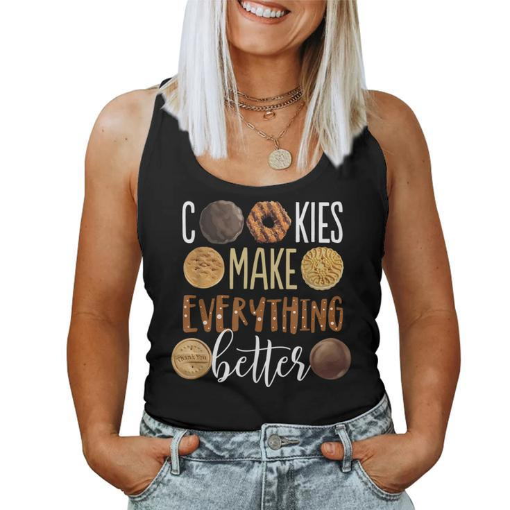 Cookies Make Everything Better Funny Christmas  Women Tank Top Basic Casual Daily Weekend Graphic