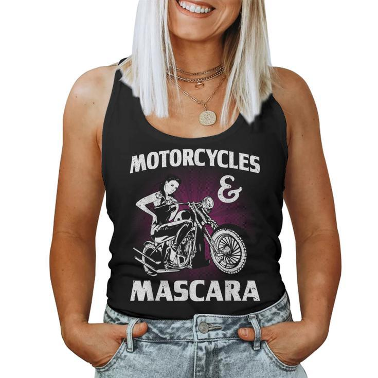 Cool Motorcycles And Mascara For Women Girls Makeup Bikers Women Tank Top Basic Casual Daily Weekend Graphic