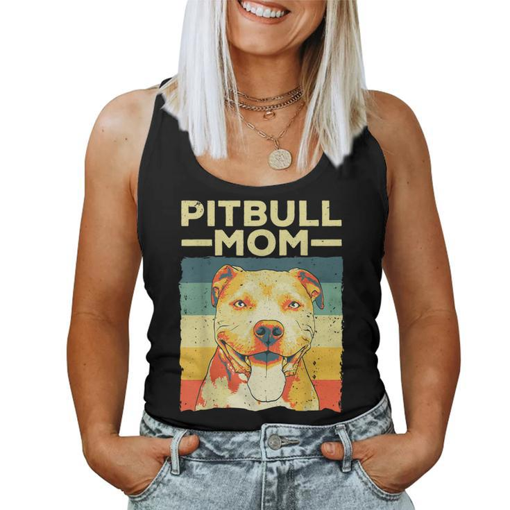 Cool Pitbull Mom For Women Girls Pitbull Owner Dog Lover  Women Tank Top Basic Casual Daily Weekend Graphic