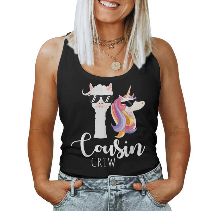 Cousin Crew Llama Unicorn Birthday Women Tank Top