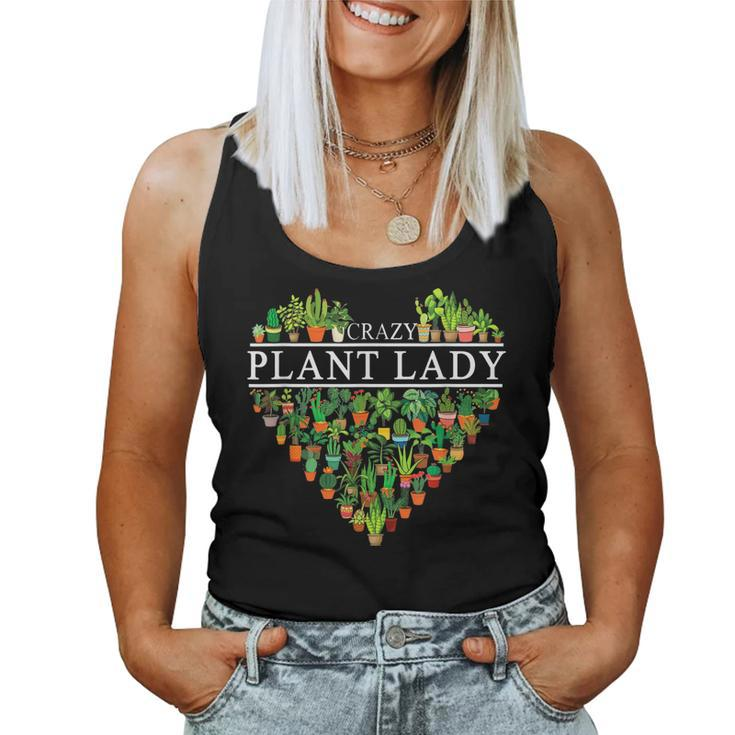 Crazy Plant Lady Funny Plant Lover Women Botanical  Women Tank Top Basic Casual Daily Weekend Graphic