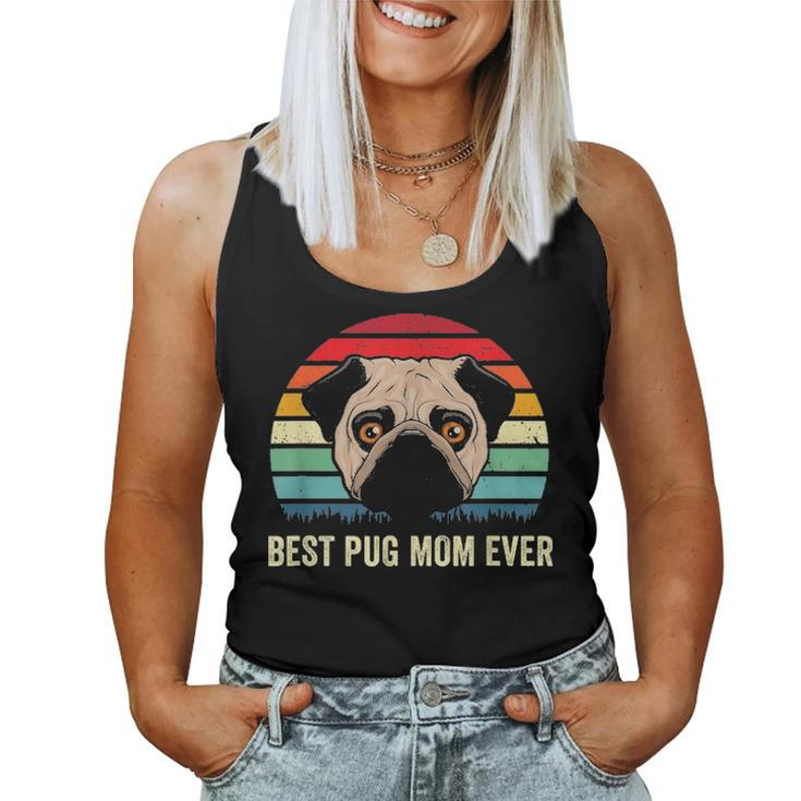 Cute Best Pug Mom Ever Funny Pet Owner Pugs Dog Lover Gift Women Tank Top Basic Casual Daily Weekend Graphic