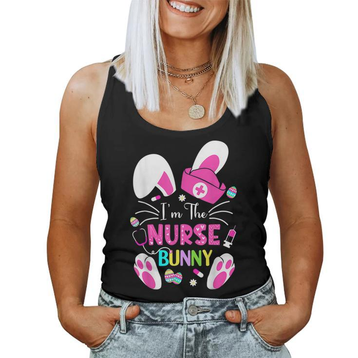 Cute Bunnies Easter Im The Nurse Nurse Life Rn Nursing  Women Tank Top Basic Casual Daily Weekend Graphic
