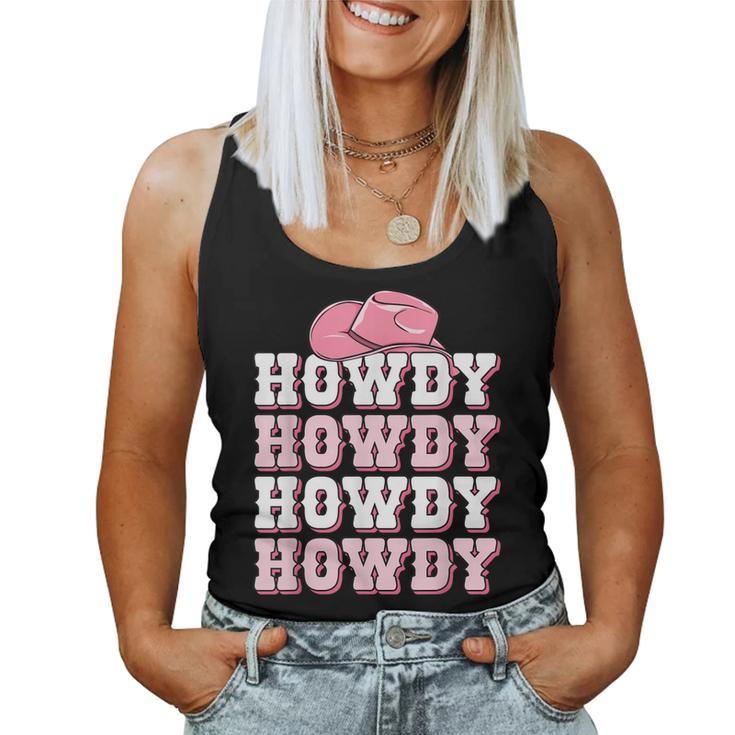 Cute Howdy Western Country Cowgirl Texas Rodeo Women Girls Women Tank Top