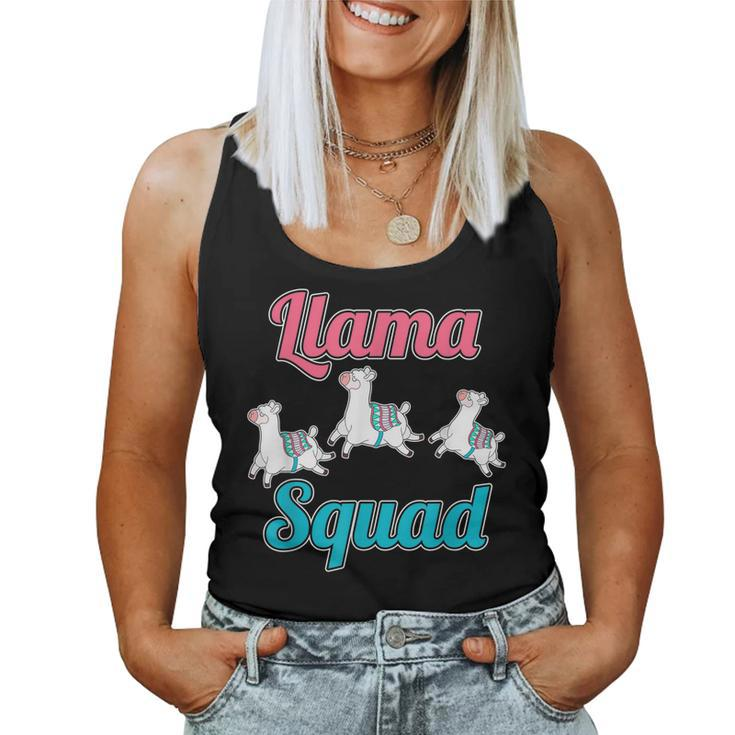 Cute Leaping Llamas Animal Lover Llama Squad Women Tank Top
