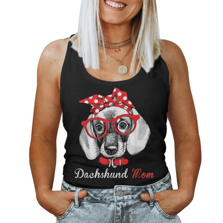Dachshund Mom  For Doxie Wiener Lovers Mothers Day Gift Women Tank Top Basic Casual Daily Weekend Graphic