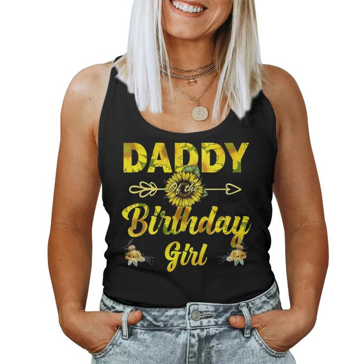 Daddy Of The Birthday Girl  Daddy Sunflower Gifts Women Tank Top Basic Casual Daily Weekend Graphic