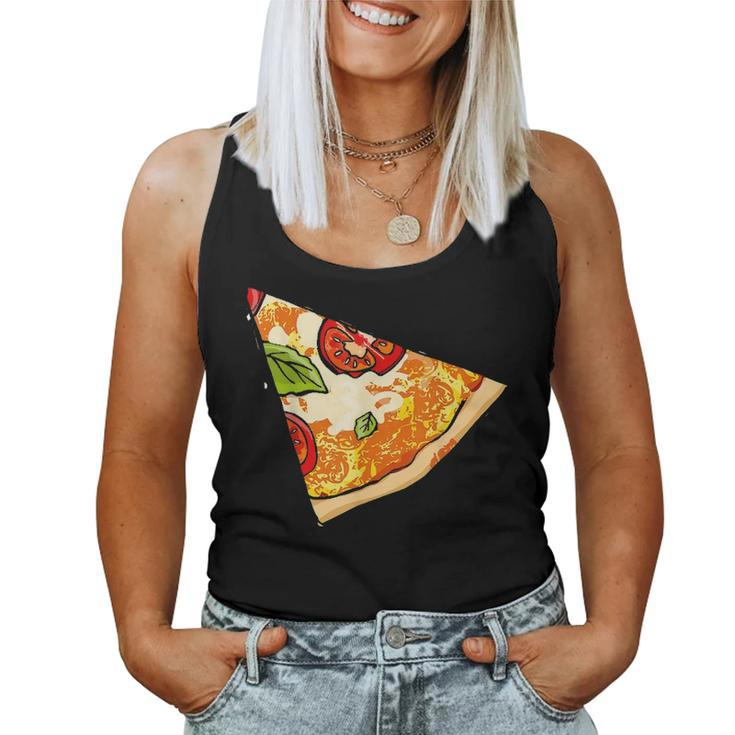 Daddy Pizza Missing A Slice His Kid Slice Boy Girl Mom Dad Women Tank Top Basic Casual Daily Weekend Graphic