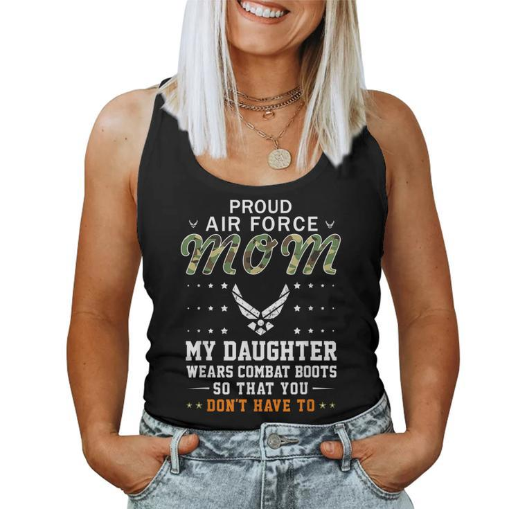 My Daughter Wears Combat Bootsproud Air Force Mom Army Women Tank Top
