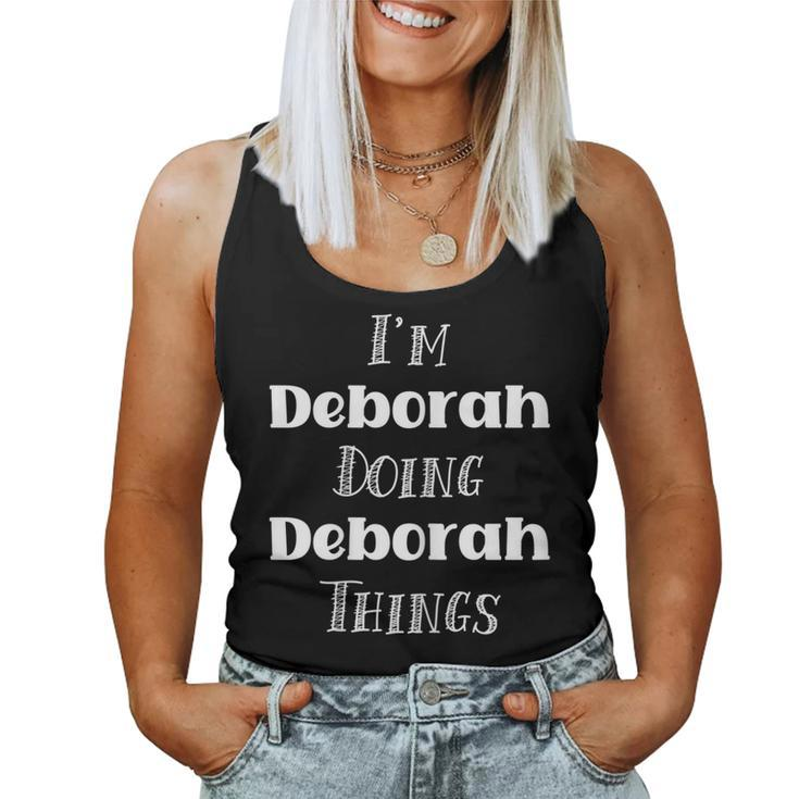 Deborah Name Personalized Cute Pink Girl Things Deborah Women Tank Top