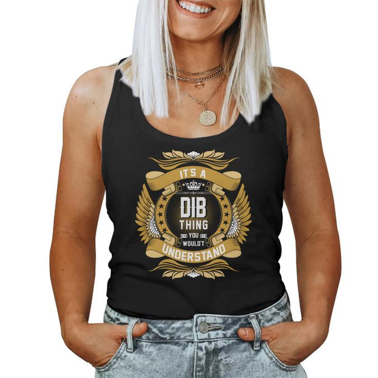Dib Name Dib Family Name Crest  V2 Women Tank Top Basic Casual Daily Weekend Graphic