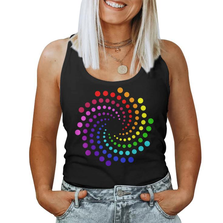 Dot Day Shirt Kids Rainbow Polka Dot Spiral Women Tank Top