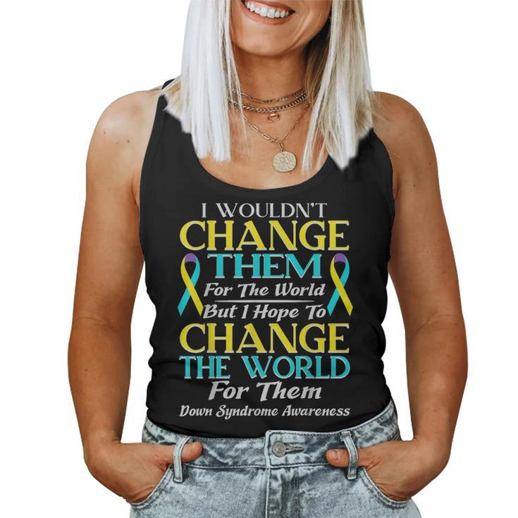 Down Syndrome Awareness Day Teacher Parent Dad Mom Gift Women Tank Top Basic Casual Daily Weekend Graphic