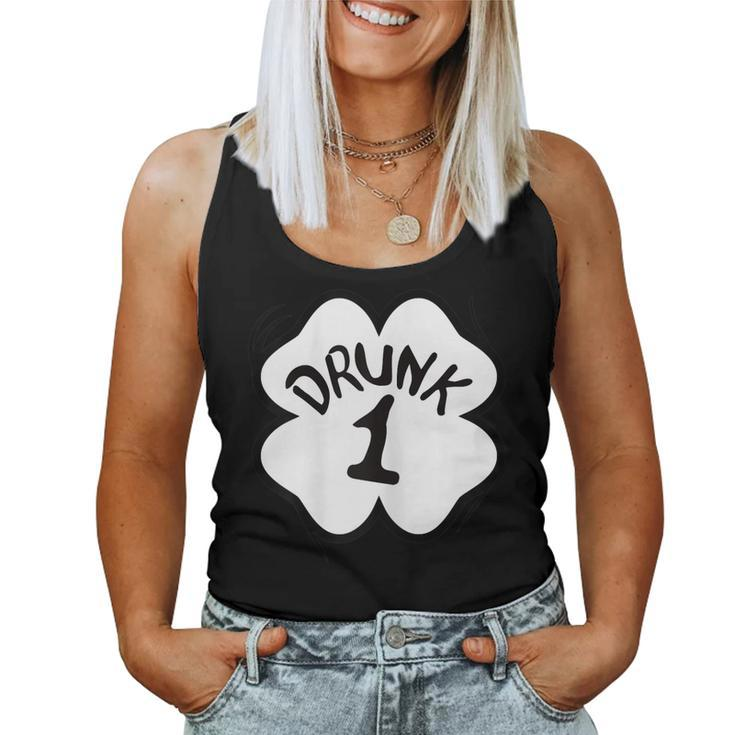 Drunk 1 St Pattys Day Shirt Drinking Team Group Matching Women Tank Top