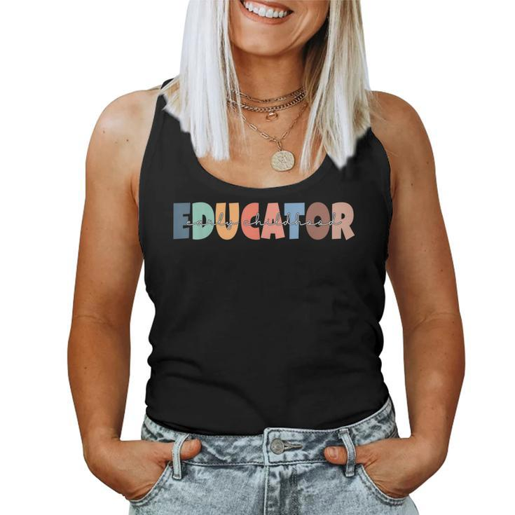 Early Childhood Educator Teacher Education Toddler Teacher  Women Tank Top Basic Casual Daily Weekend Graphic