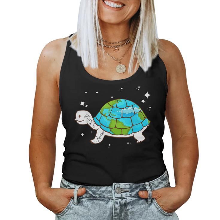 Earth Day 2023 Restore Save The Planet Earth Sea Turtle Women Tank Top