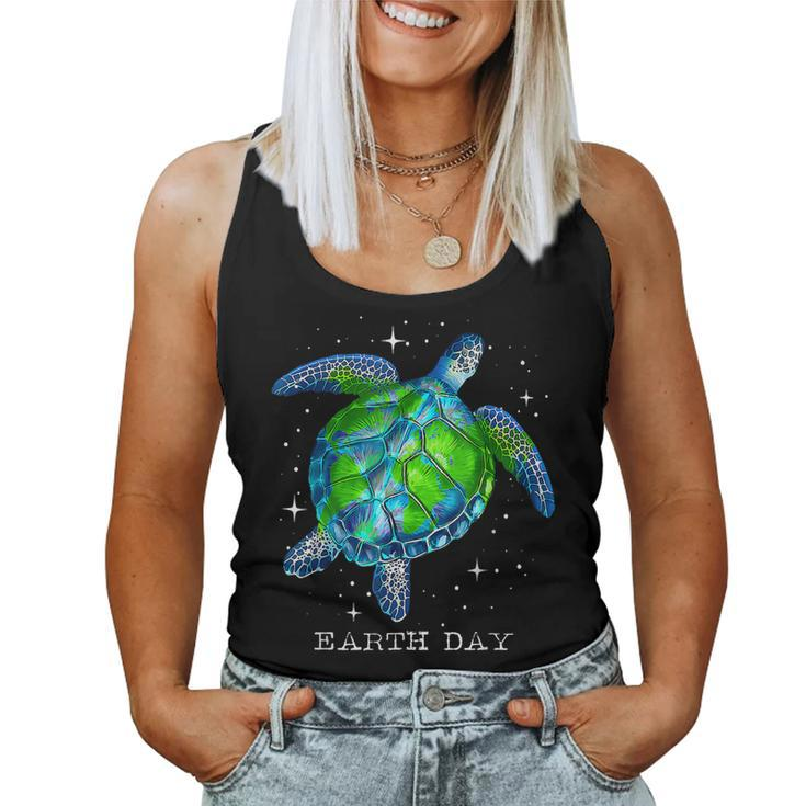 Earth Day 2023 Restore Sea Turtle Tie Dye Save The Planet Women Tank Top