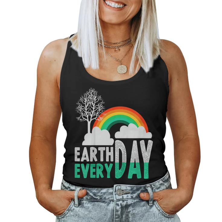 Earth Day Everyday Rainbow Tree T Shirt Women Tank Top