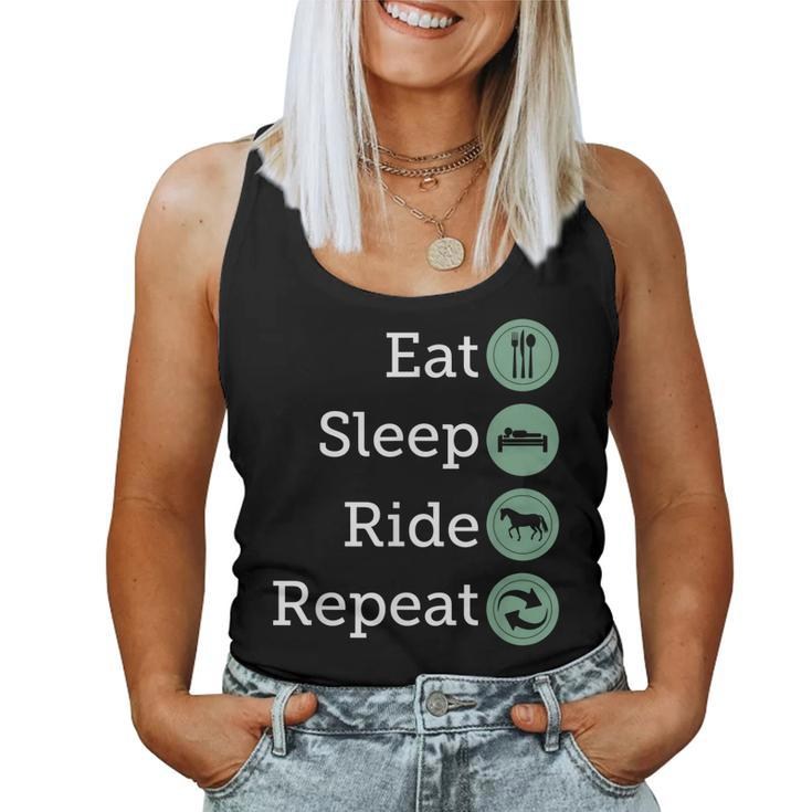 Eat Sleep Ride Repeat Horse T Women Tank Top