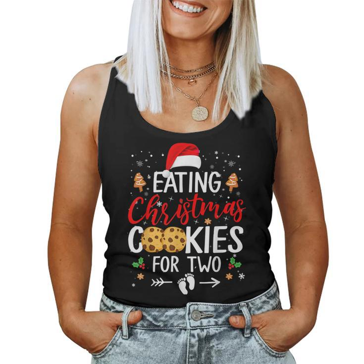 Eating Christmas Cookies For Two Christmas Pregnancy Women Tank Top