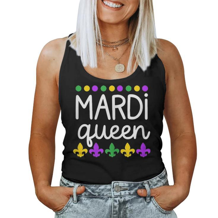 Family Matching Set Gag Funny Gift For Mom Wife Mardi Queen V2 Women Tank Top Basic Casual Daily Weekend Graphic