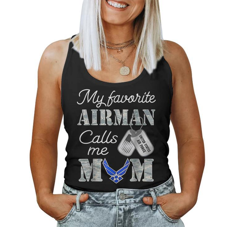 My Favorite Airman Calls Me Mom Air Force Mom Women Tank Top