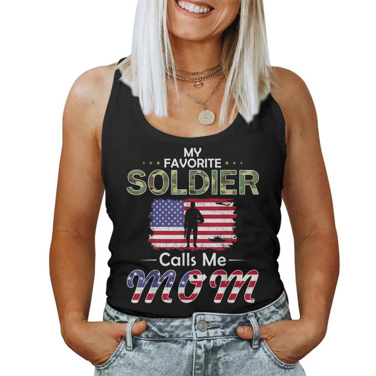 My Favorite Soldier Calls Me Momproud Army Mom Women Tank Top