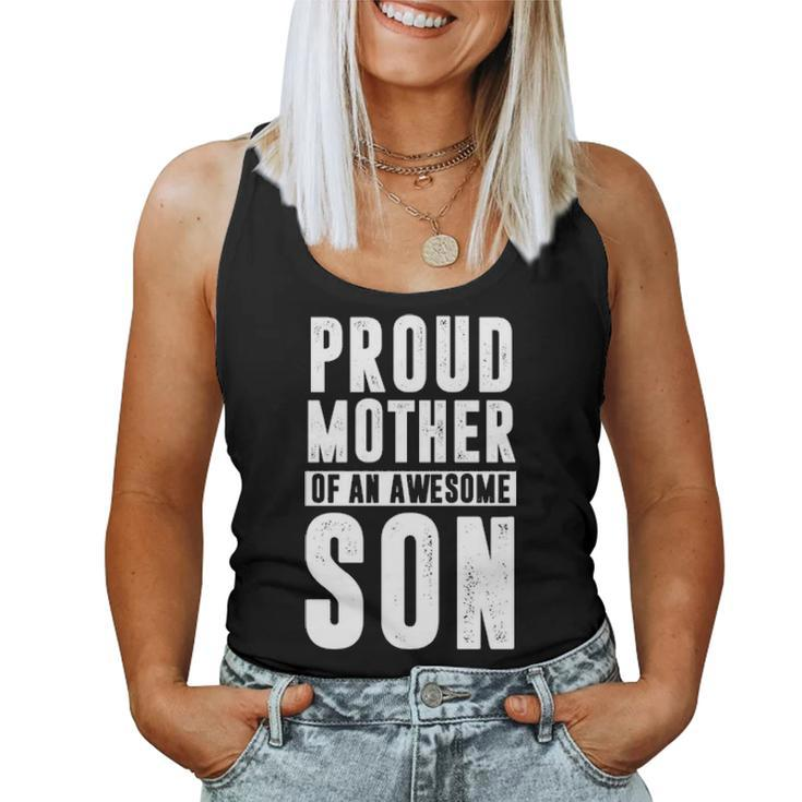 Freaking Awesome Pride Proud Mother Of An Awesome Son Women Tank Top Basic Casual Daily Weekend Graphic