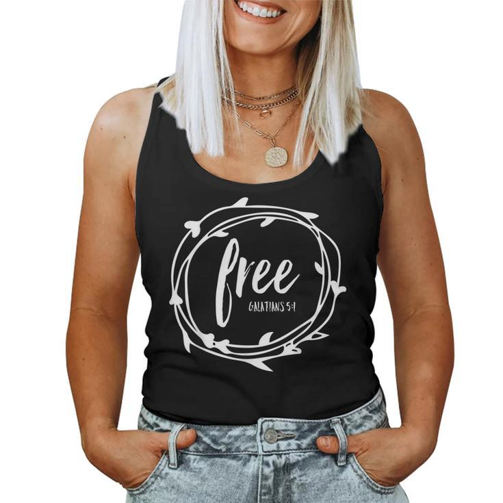 Free Freedom In Christ Christian Faith Love Jesus Women Tank Top Basic Casual Daily Weekend Graphic