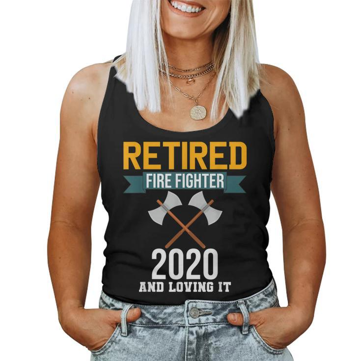 Funny Firefighter  - Retired Fire Fighter 2020  Women Tank Top Basic Casual Daily Weekend Graphic