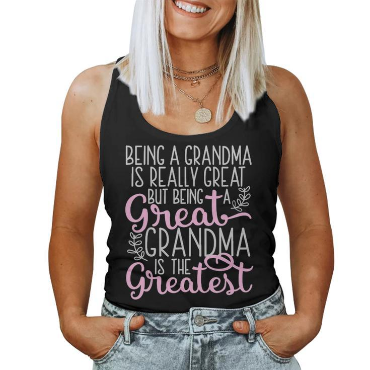 Funny Great Grandma Saying   Being A Great Grandma V3 Women Tank Top Basic Casual Daily Weekend Graphic