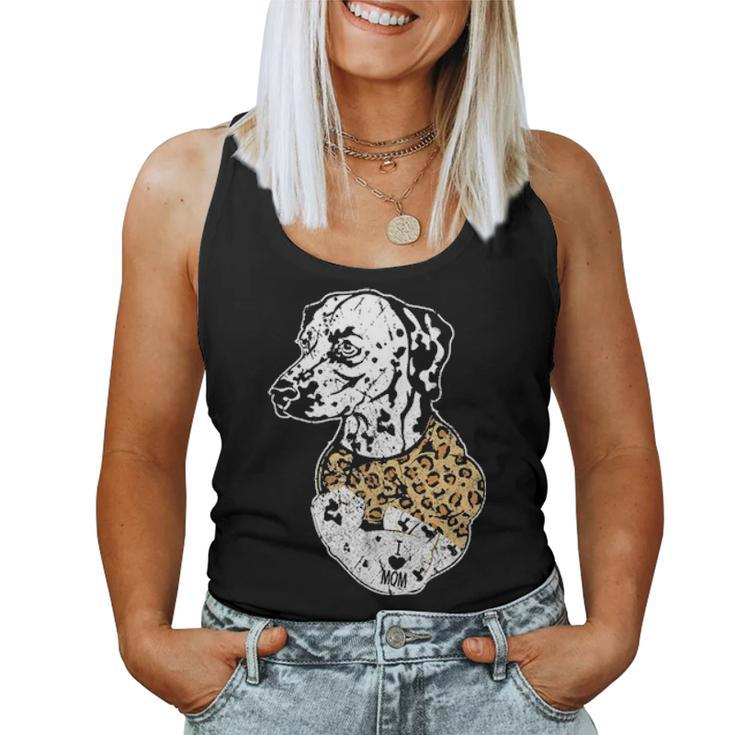 Funny Leopard Dalmatian Mom Costume Mothers Day Gift Women Tank Top Basic Casual Daily Weekend Graphic