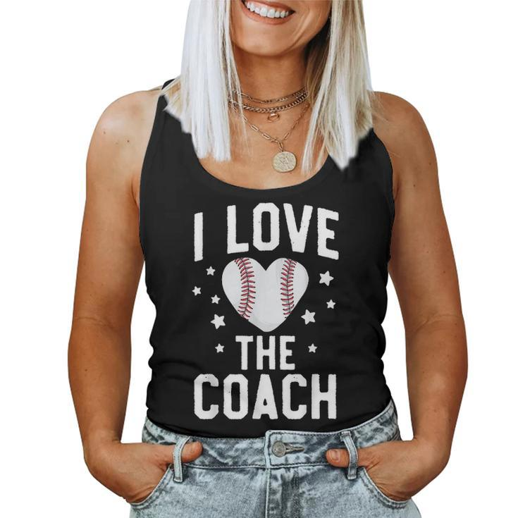 Funny Mom Baseball  I Love The Coach Wife Mother Women Tank Top Basic Casual Daily Weekend Graphic